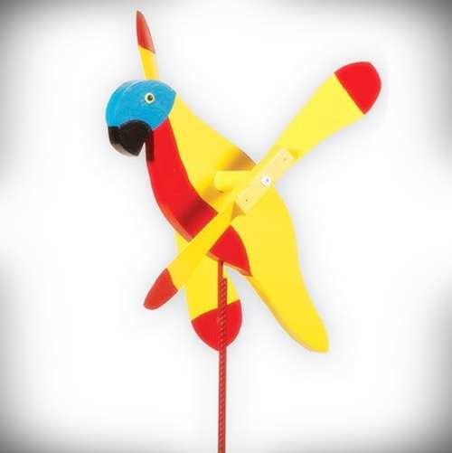 Whirlybird Sunshine Parrot Spinner w/Pole